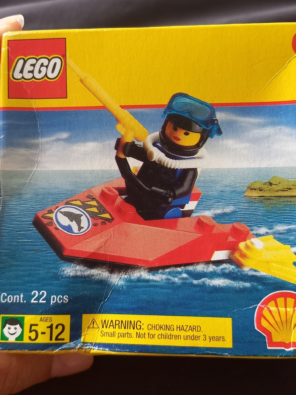 LEGO Red and Yellow Rescue Jet Ski with Diver Minifigure